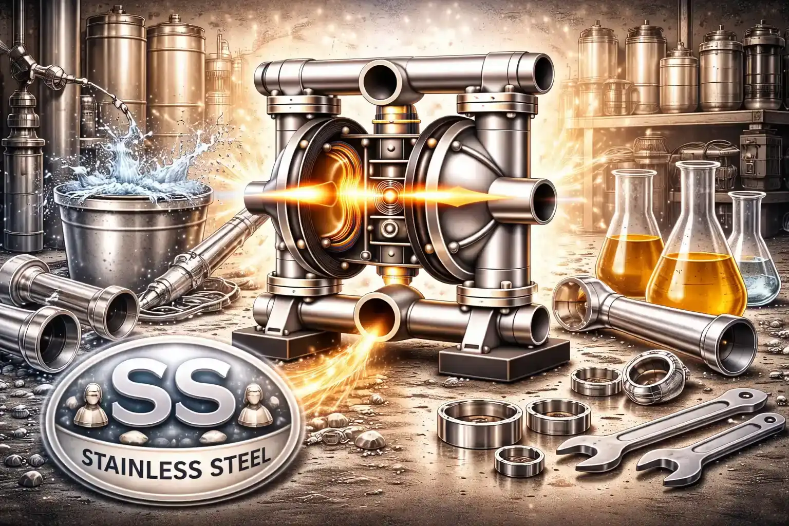 پمپ دیافراگمی استیل ضدزنگ (Stainless Steel)