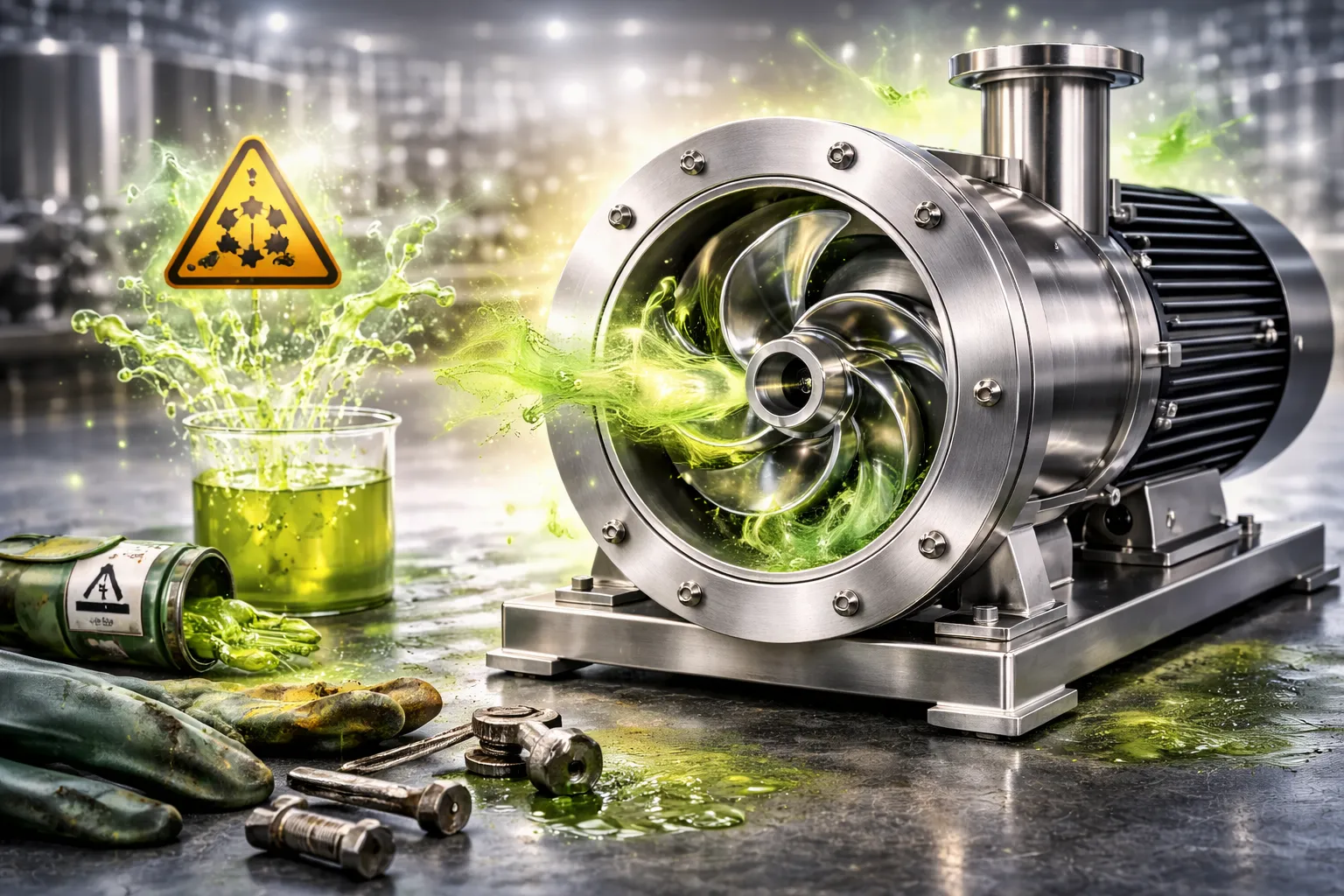 رفتار پمپ استیل در انتقال سیالات خورنده