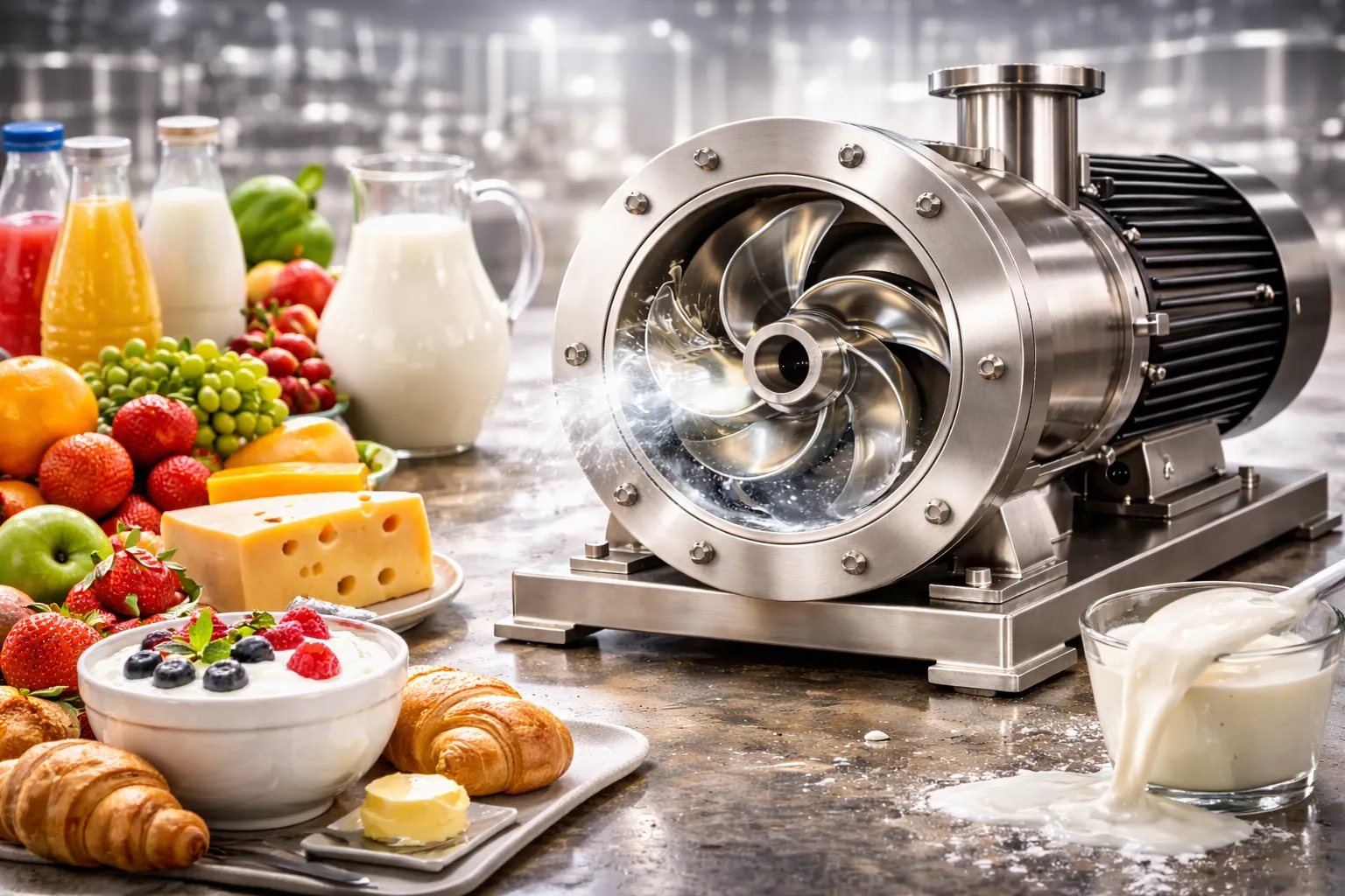 پمپ استیل در صنایع غذایی و نوشیدنی