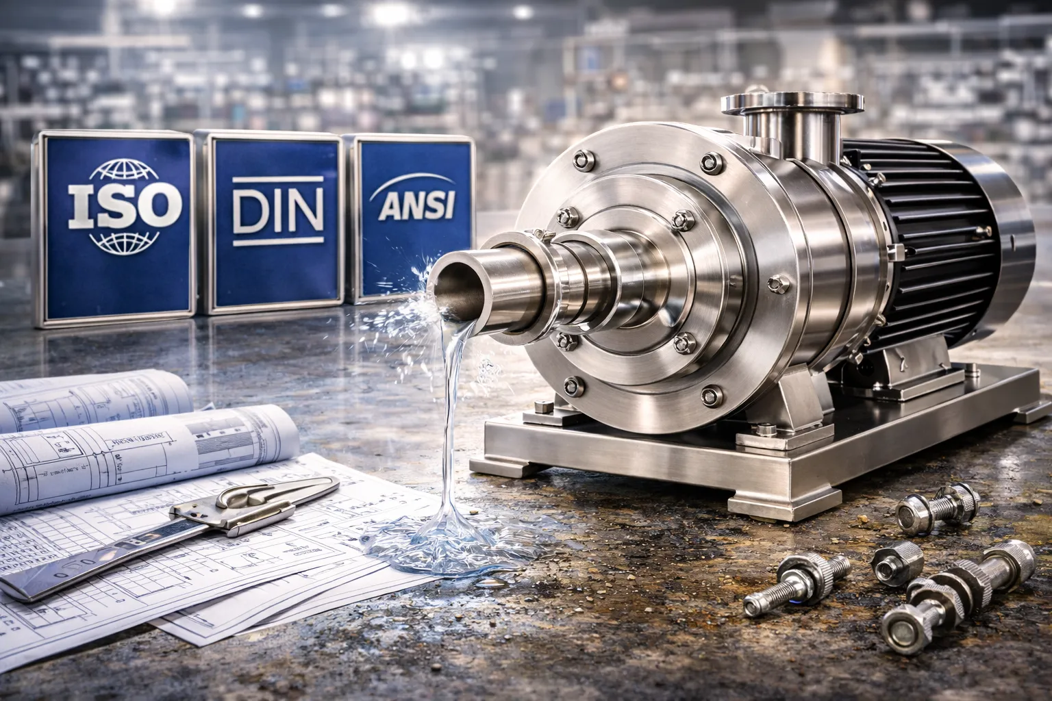 استانداردهای جهانی پمپ استیل (ISO، DIN، ANSI)