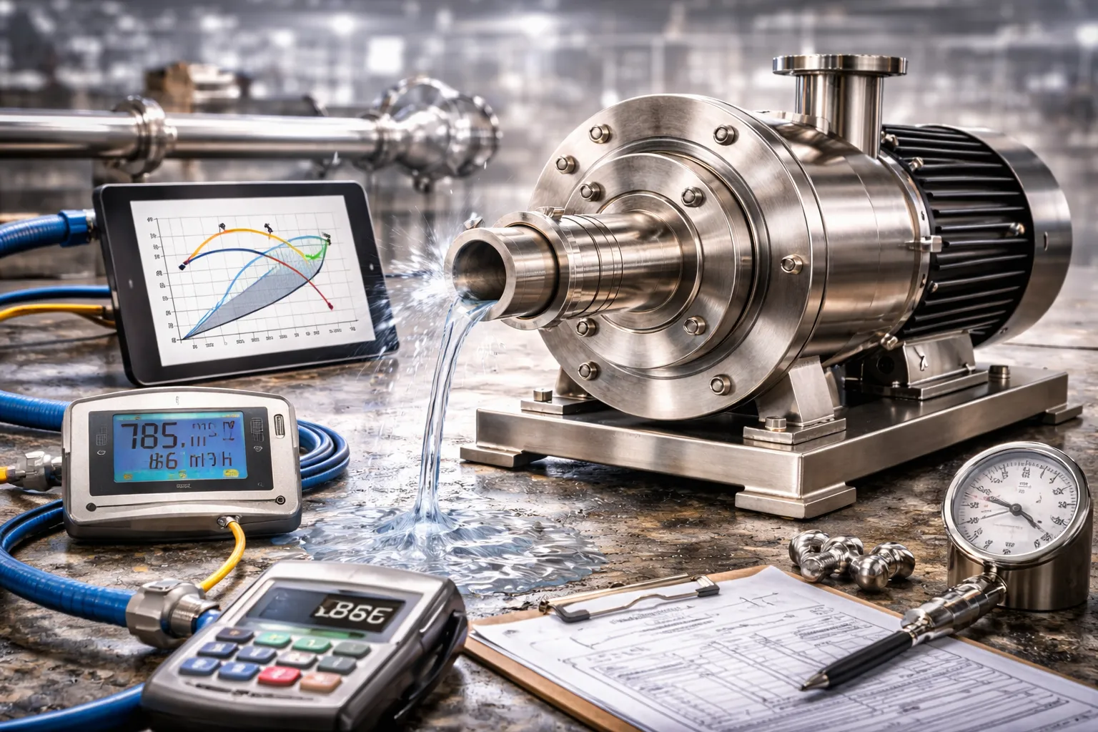 تعیین دبی، هد و نقطه کاری صحیح