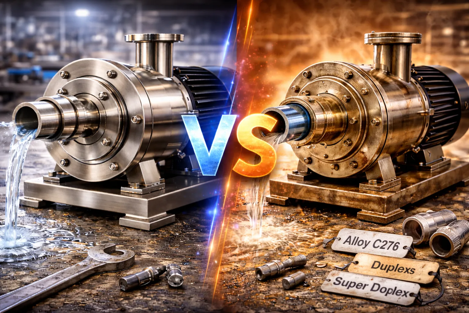 پمپ استیل vs پمپ آلیاژی خاص