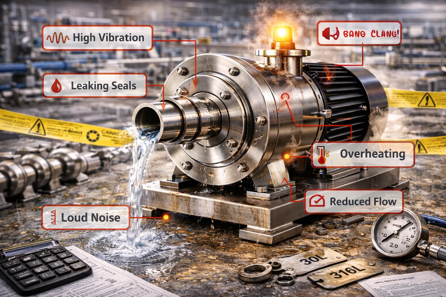 علائم خرابی زودهنگام در پمپ استیل