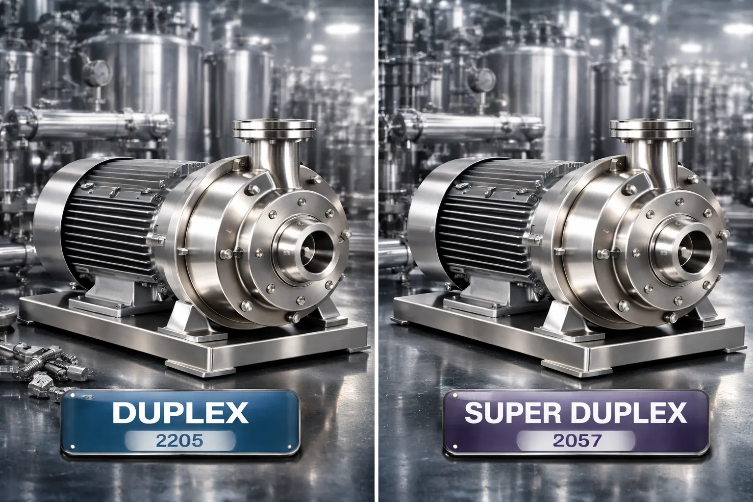 استیل دوبلکس و سوپردوبلکس در پمپ‌های خاص